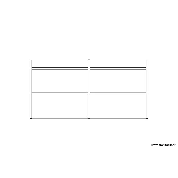 Garage &eacute;tag&egrave;re 1 vue de face. Plan de 