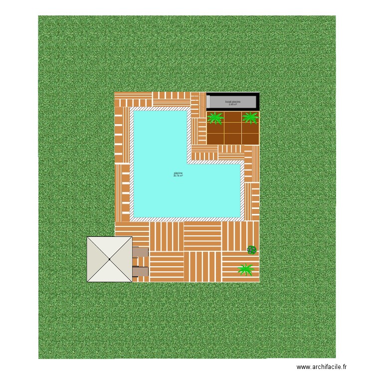 piscine. Plan de 0 pièce et 0 m2