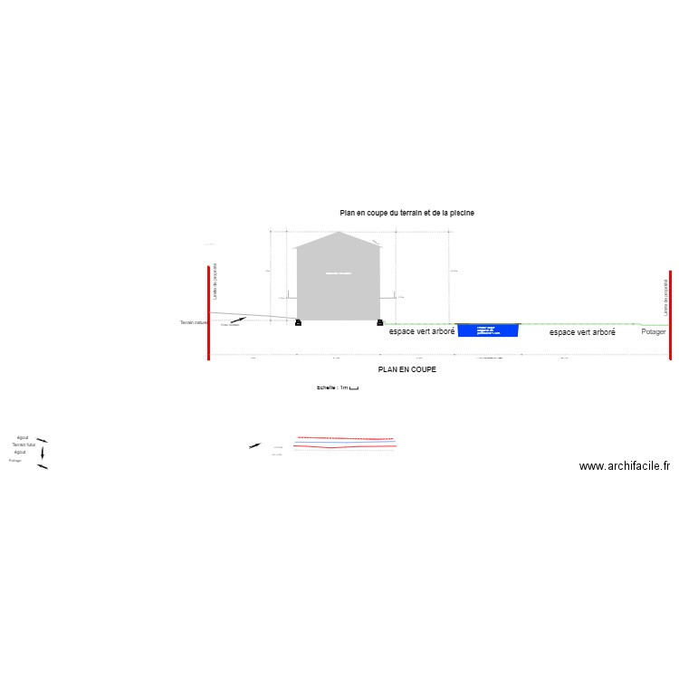 Coupe terrain 2. Plan de 0 pièce et 0 m2