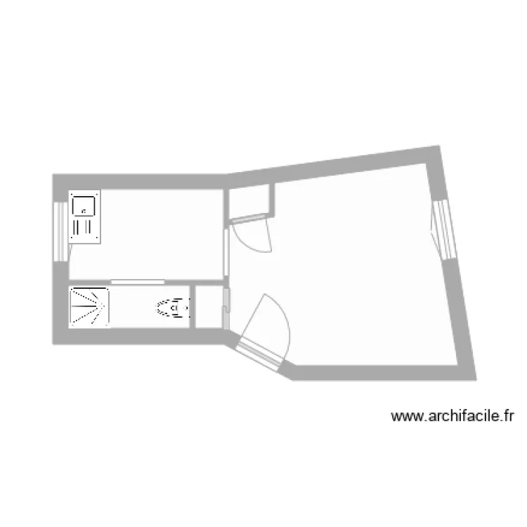 24 Buisson Saint Louis 5&egrave;me &eacute;tage. Plan de 