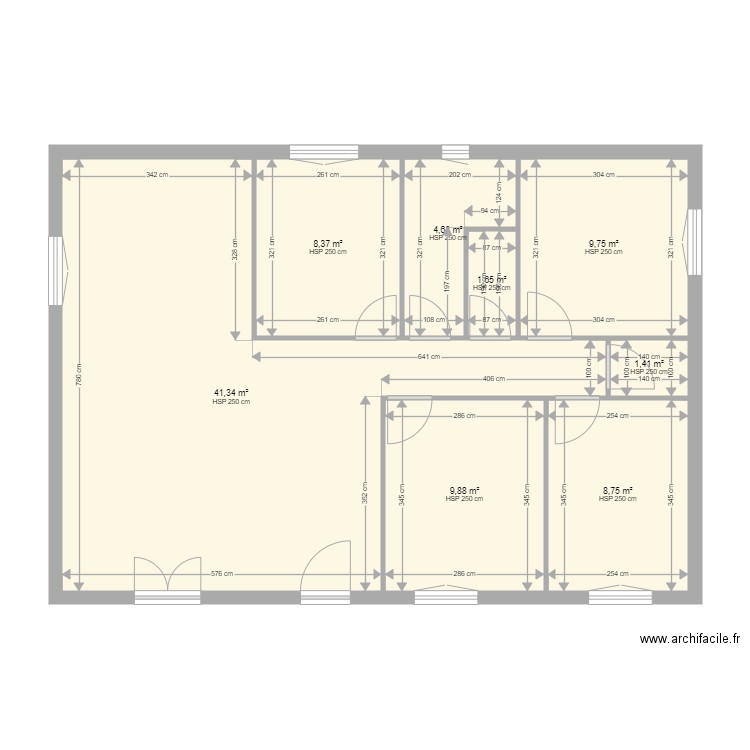 Maison Lafare pour BET. Plan de 9 pièces et 166 m2