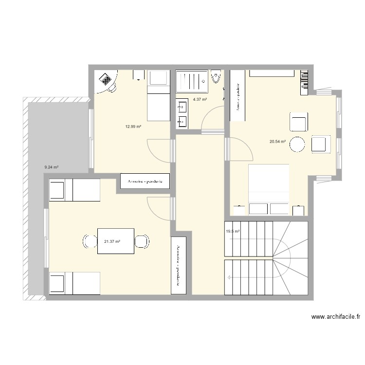 Villa Tamensourt étage. Plan de 0 pièce et 0 m2