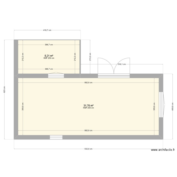 caba. Plan de 0 pièce et 0 m2