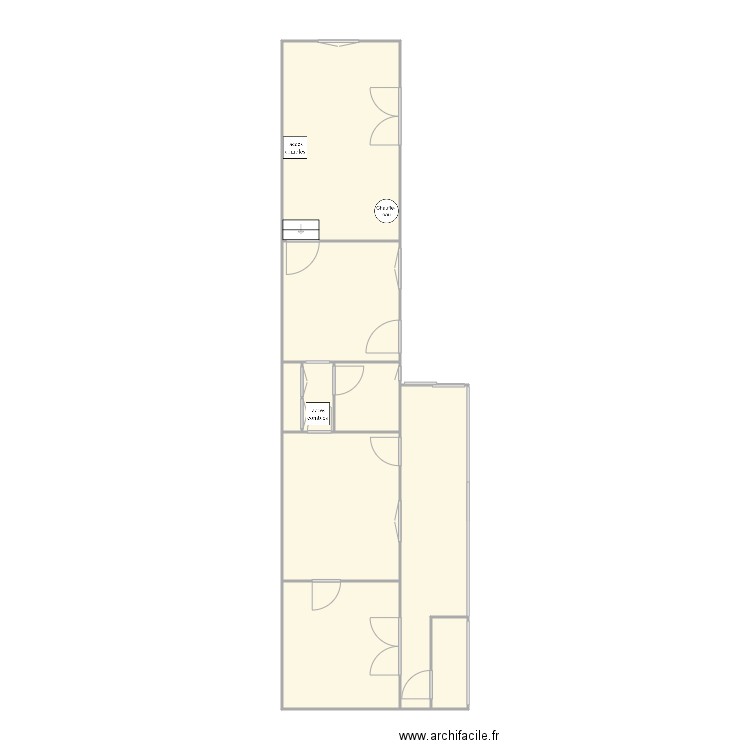 DESANGE 1101 V. Plan de 8 pièces et 58 m2