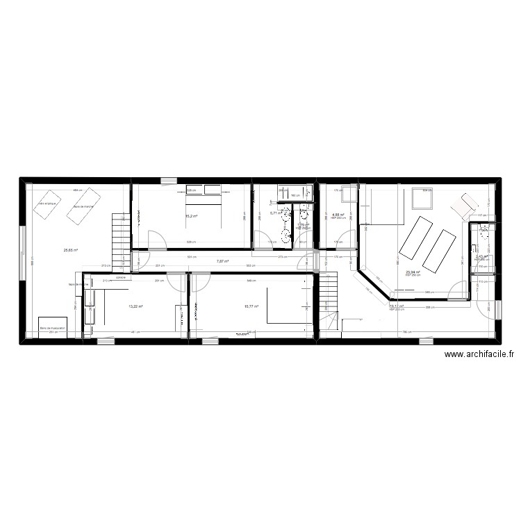 gite. Plan de 11 pièces et 138 m2