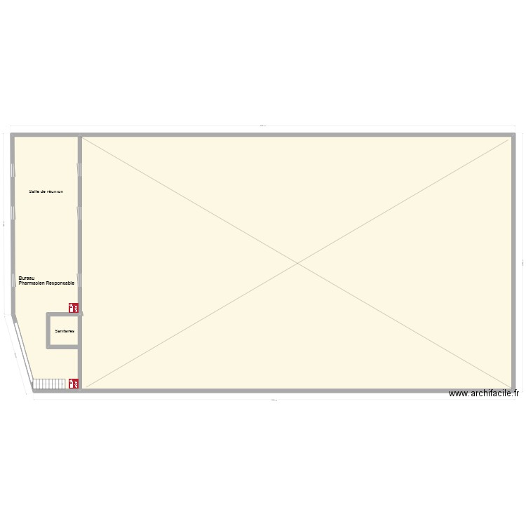 PLAN equipements. Plan de 4 pièces et 1685 m2