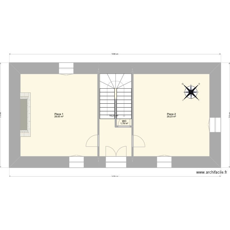 Arrayou 2. Plan de 4 pièces et 71 m2