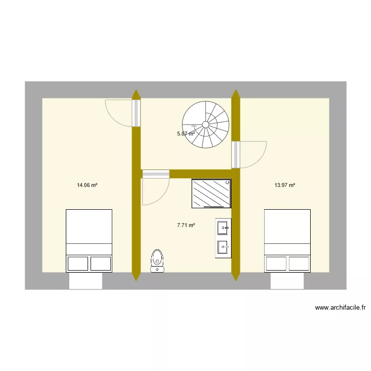 Maison les jaunais surélévé v2. Plan de Maison les jaunais surélévé v2. Plan de