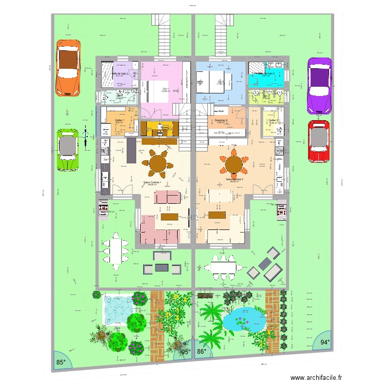 CF3. Plan de 31 pièces et 656 m2