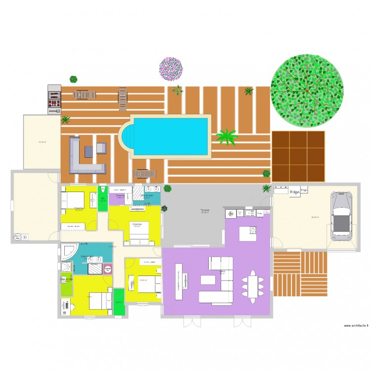 maison 140 m2. Plan de 0 pièce et 0 m2