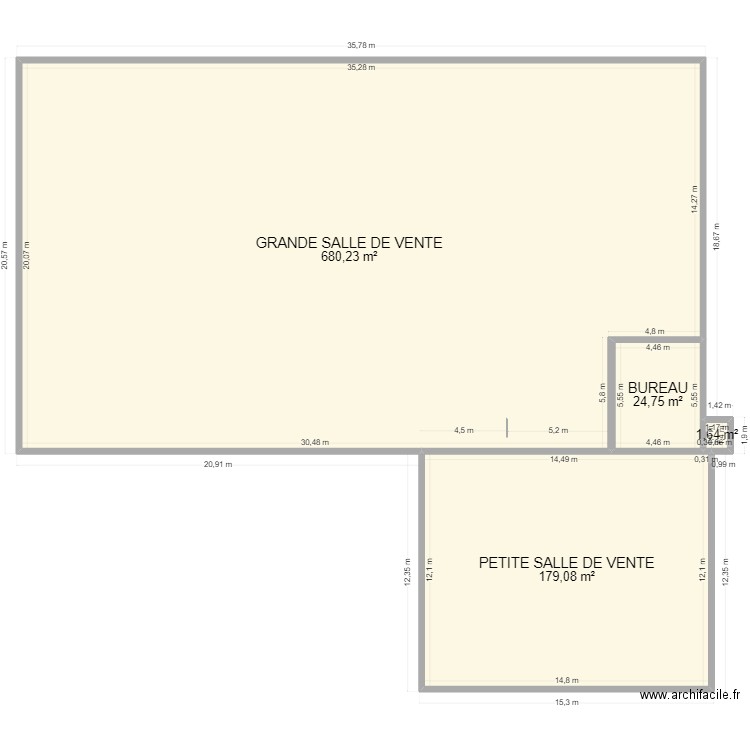 ENSEMBLE V1a. Plan de 4 pièces et 886 m2