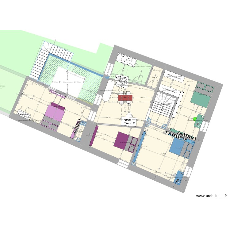 Marissa Bouchemaine sans meubles. Plan de 16 pièces et 415 m2