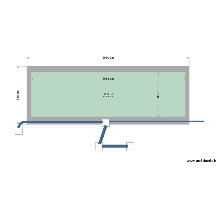 Piscine Bali . Plan de 0 pièce et 0 m2