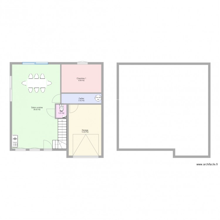maison 85m2. Plan de 0 pièce et 0 m2