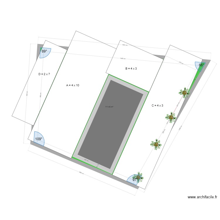 LAVATOGGIO PISCINE. Plan de 1 pièce et 111 m2