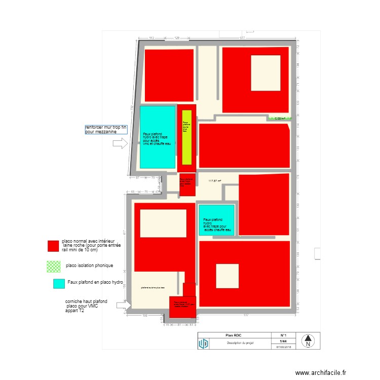 Colbert PLACO faux plafond. Plan de 0 pièce et 0 m2