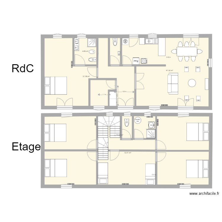 Annexe 9. Plan de 5 pièces et 167 m2