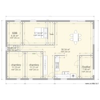 Plan Maison Caussols 113 m2 interieur