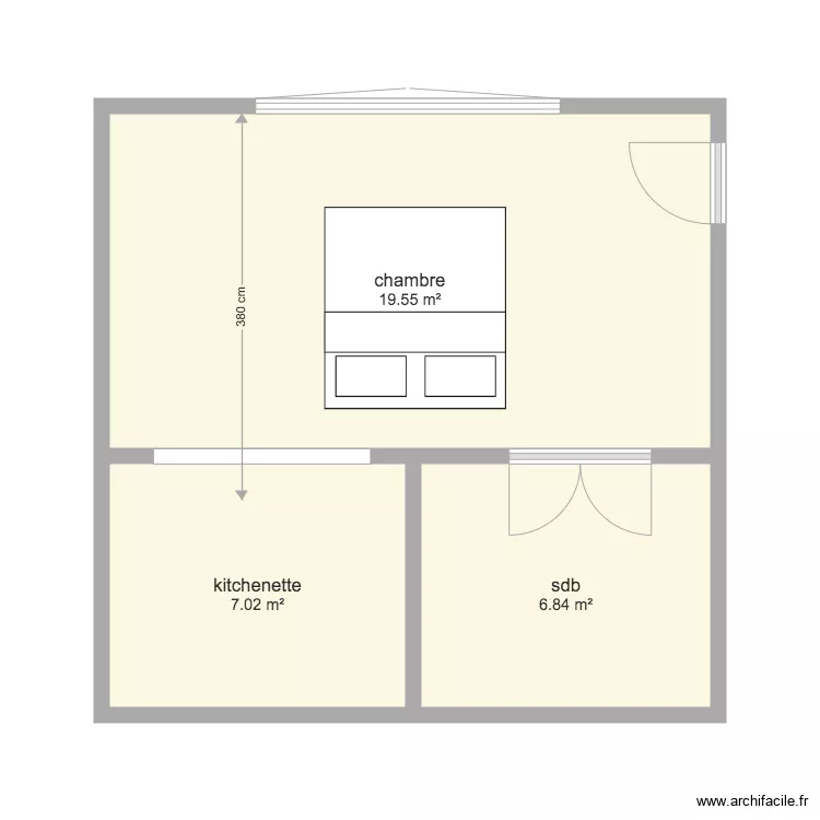 Chambre Etage. Plan de 