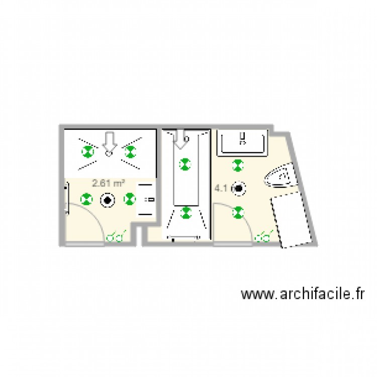 SDB version 1. Plan de 0 pièce et 0 m2