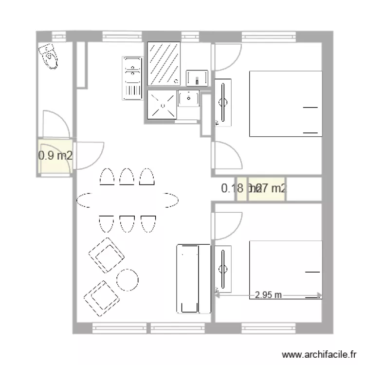 Appartement Toulouse 4. Plan de 