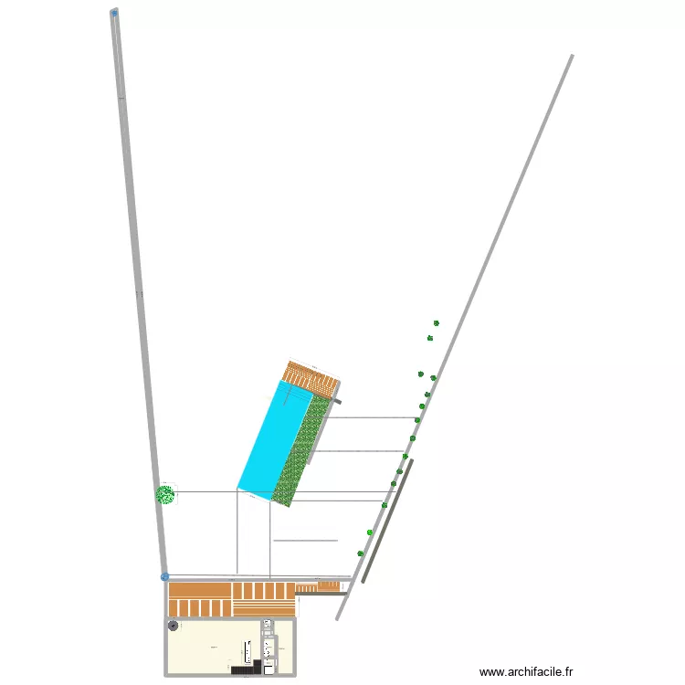 LE BOURDEAU. Plan de 5  et 76 m²