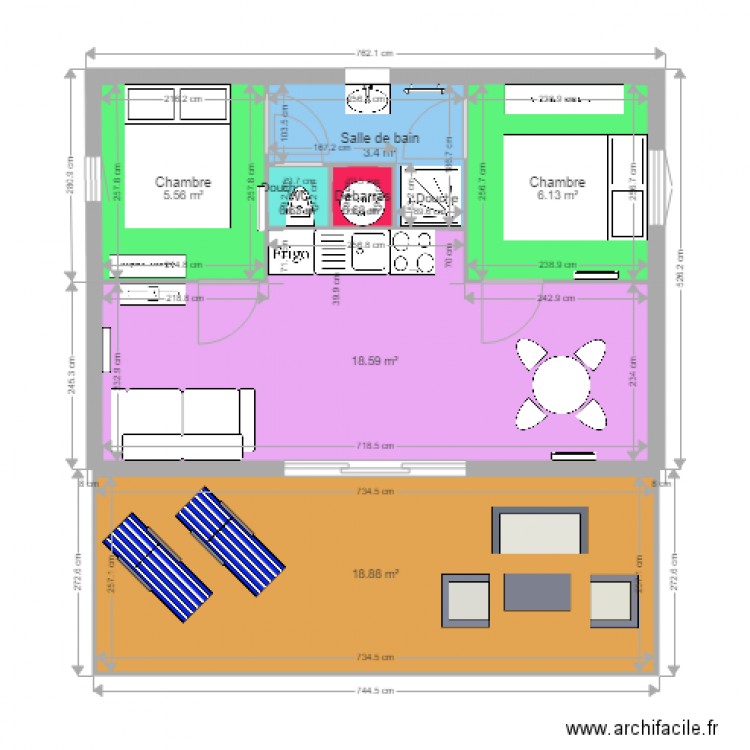 Chalet GreenCottages Eden de la Vanoise modèle 2. Plan de 0 pièce et 0 m2