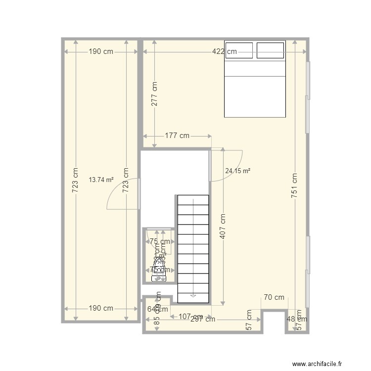 PLAN ETAGE MASSIEUX . Plan de 0 pièce et 0 m2