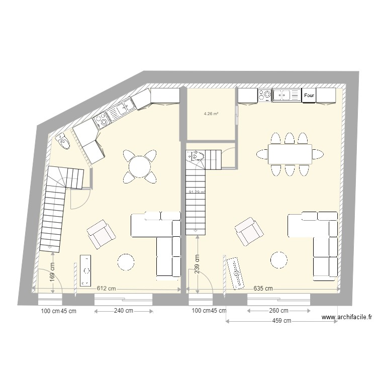 Plan remise  rez de jardin 1 V2. Plan de 0 pièce et 0 m2