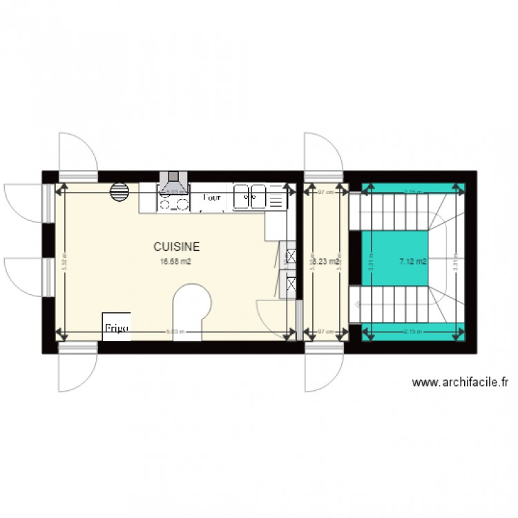 cuisine premiére étage sas MALEMA. Plan de 0 pièce et 0 m2