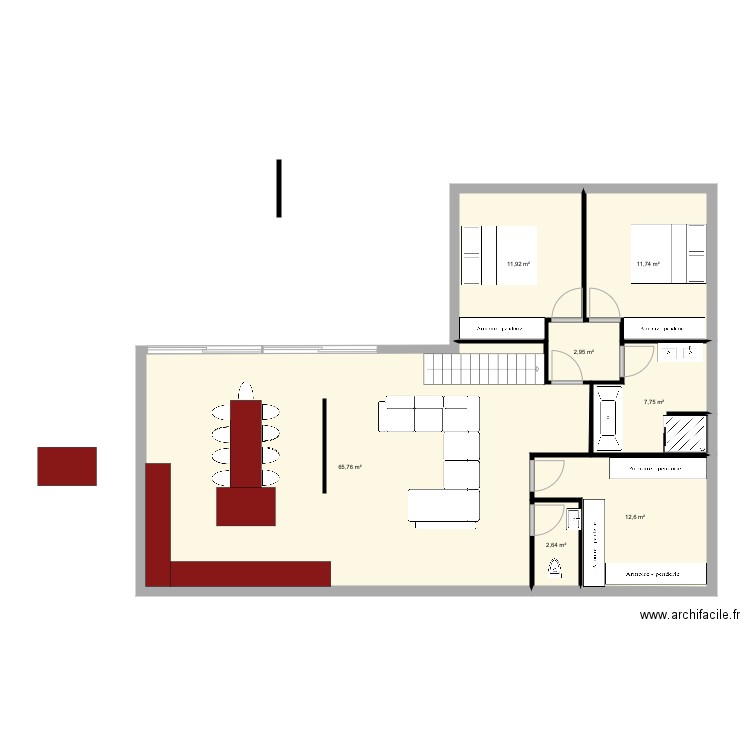 Maison 2022. Plan de 7 pièces et 115 m2