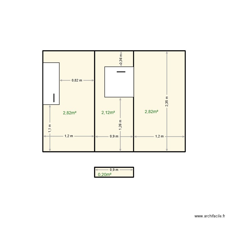 Dimension WC. Plan de 0 pièce et 0 m2