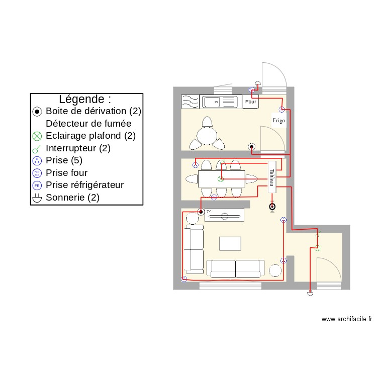 Plan électrique. Plan de 0 pièce et 0 m2