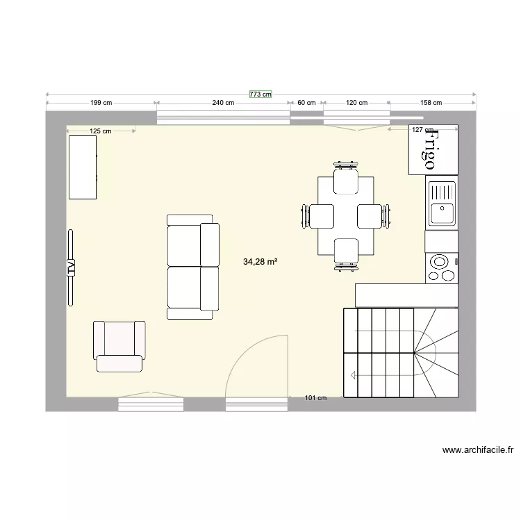 Argeles RDC. Plan de Argeles RDC. Plan de