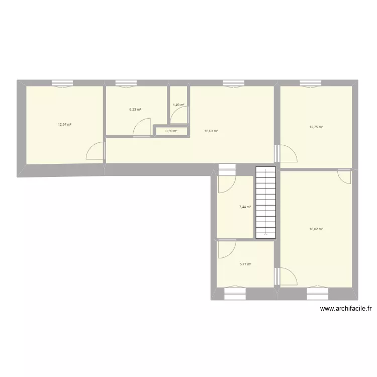 1er Etage St Jean. Plan de 