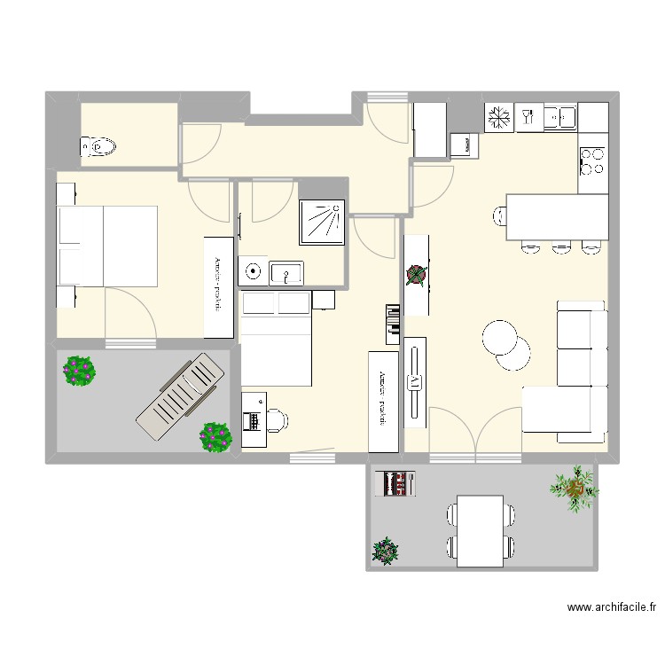 F3 lot 104 Sérénis. Plan de 12 pièces et 79 m2