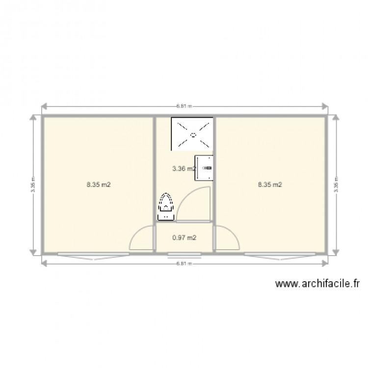 STYLE 2 CH. Plan de 0 pièce et 0 m2