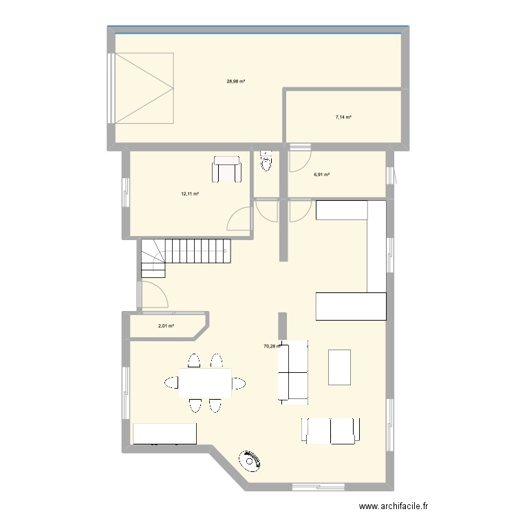 Maison Andé. Plan de 0 pièce et 0 m2