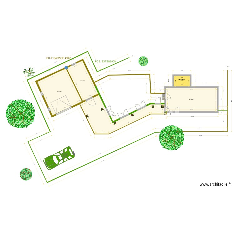 PLAN DESSINATEUR plan de masse 14Murs. Plan de 0 pièce et 0 m2