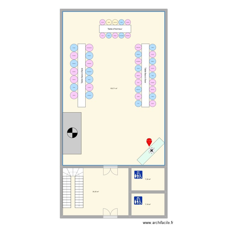 Table PACS Alain et Laurette. Plan de 0 pièce et 0 m2