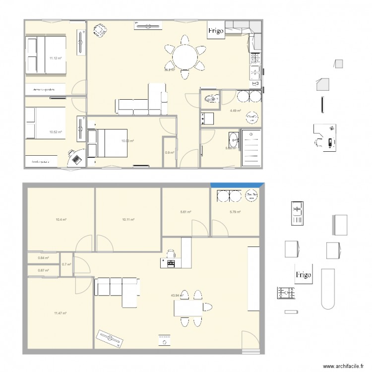 Taille minimal chambre Plan dessiné par oneil4