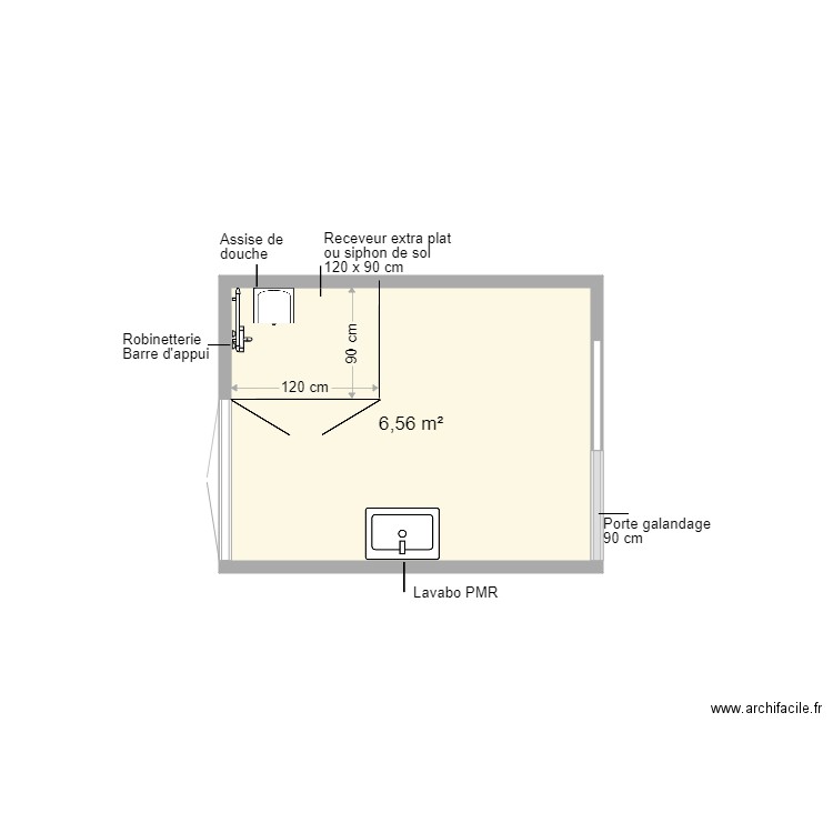 Marquaille projet SDB. Plan de 0 pièce et 0 m2