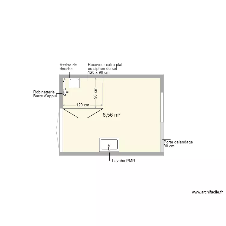 Marquaille projet SDB. Plan de Marquaille projet SDB. Plan de