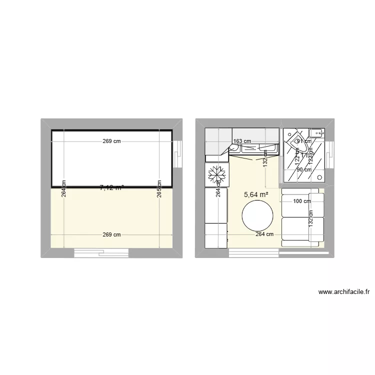 MODULE MICHEL  3 X 3 = 9 M2.............. Plan de 