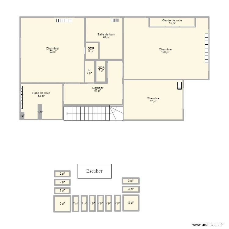 2e etage. Plan de 0 pièce et 0 m2