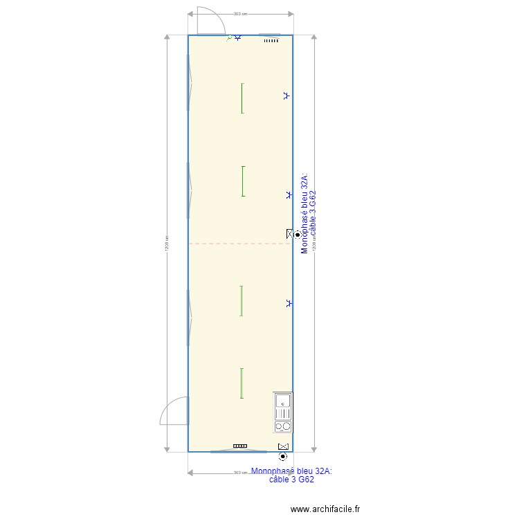 2 64004 et 2 64005 Inovyn. Plan de 1 pièce et 36 m2