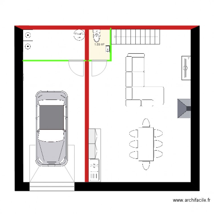 rambr rdc appt1. Plan de 0 pièce et 0 m2