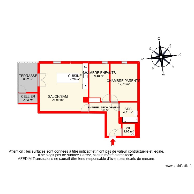 BI 10324 . Plan de 12 pièces et 74 m2