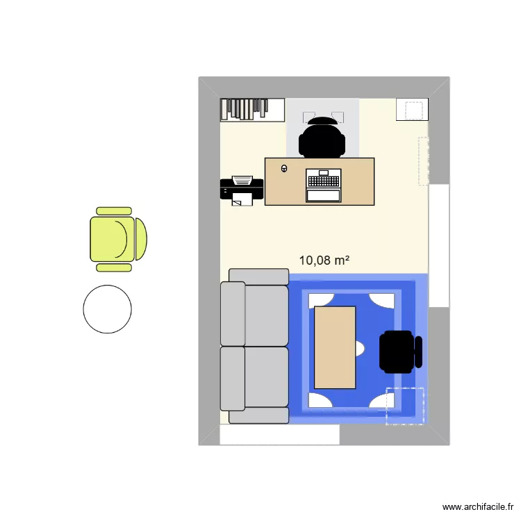 bureau à la maison. Plan de bureau à la maison. Plan de