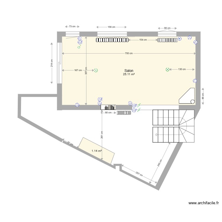 Maison 86m2 3 niveaux et entr&eacute;e. Plan de 0 pièce et 0 m2